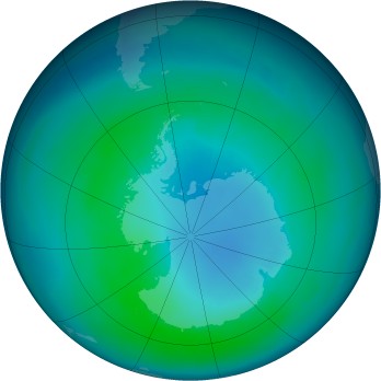Antarctic ozone map for 1997-04